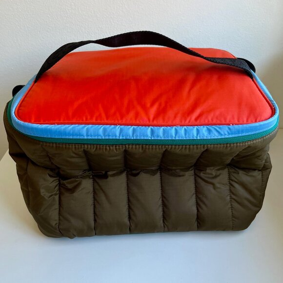 Rare Retired Large BAGGU Puffy Cooler in Tamarind Mix with Shoulder Strap - Picture 4 of 11